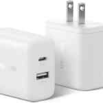 Juego de 2 cargadores de carga rápida con entrada para USB y USB-C bajan a su menor precio