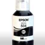 Botella de tinta Epson Ecofit Ecotank color negro T504 baja a su menor precio