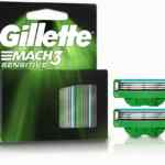 Juego de 2 repuestos de rastrillo Gillette Mach 3 Sensitive bajan a su menor precio