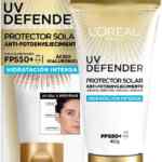Protector solar facial Loréal Paris UV Defender Hidratación Intensa baja a un excelente precio