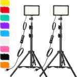 Juego de 2 luces LED de iluminación para foto profesional o streaming 5600 K bajan a su menor precio