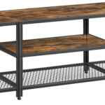 Mueble de TV de madera y metal de 3 niveles baja a su menor precio