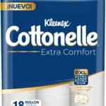 Nuevo papel higiénico Kleenex Cottonelle Extra Comfort con 18 rollos doble extra grande de hoja triple en su menor precio