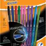 Juego de 10 plumas de colores BIC Cristal Diamante punto ultra fino baja a su menor precio