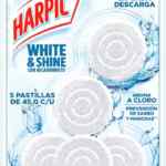 Pastillas acuáticas para inodoro Harpic White & Shine con 5 pastillas bajan a su menor precio