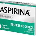 Analgésico Aspirina para fiebre y dolores de cabeza con 40 tabletas baja de precio