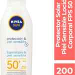 Loción protectora solar Nivea Sun Especial para piel sensible baja a un gran precio