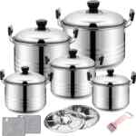 Oferta flash: batería de cocina de acero inoxidable de 12 piezas baja a un gran precio