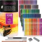 Juego de 120 lápices de colores con 5 accesorios bajan a un excelente precio