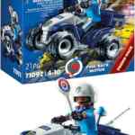 Set de juego Playmobil policía en cuatrimoto vehículo de tracción baja a un gran precio
