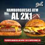 Promociones Chazz de Playoffs y Super Bowl: 2x1 en hamburguesas y alitas, cervezas a $19 y más