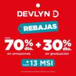 Rebajas Devlyn 2025: Hasta 70% de descuento en armazones + 30% en graduación + hasta 13 msi