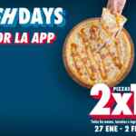 Flash Days Dominos: 2x1 en pizzas al pedir por la app esta semana