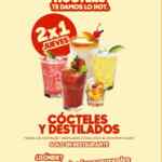 2x1 en cocteles y destilados en Hooters los jueves durante 2025