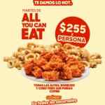 Promoción Hooters All You Can Eat: Todas las alitas, boneless y curly fries que puedas comer por $255 los martes