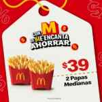 Cupón McDonalds: 2 papas medianas por $39 pesos