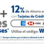 Cupón Walmart 12% de descuento + 12 meses sin intereses con bancos participantes