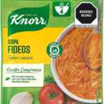 Sopa instantánea de Fideos Knorr rinde 4 porciones baja a su menor precio