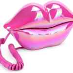 Teléfono fijo alámbrico para hogar con diseño de labios baja a su menor precio