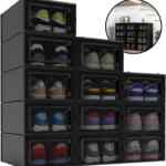 Juego de 12 cajas plegables de almacenamiento de calzado bajan de precio