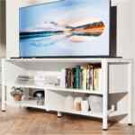 Mueble de TV de madera y metal de 2 niveles baja a su menor precio