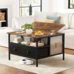 Mesa de centro de madera y metal baja a su menor precio + 12 msi