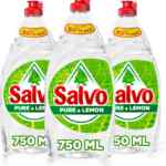 3 pack lavatrastes Salvo Pure Lemón de 750ml baja a un precio buenísimo