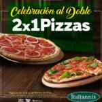 2x1 en pizzas en Italianni's al pedir por delivery hoy