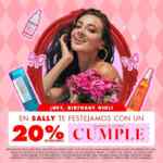 Cupón Sally de 20% de descuento si cumples años en febrero