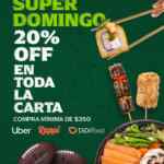 Promo del Super Bowl Sushi Roll: 20% de descuento en todo el menú