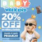 Cupón Waldos Baby Weekend: 20% de descuento en niños y bebés