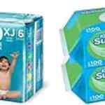 Combo KleenBebé con pañales Comodisec Etapa 6 Jumbo con 80 piezas + toallitas húmedas Suavelastic con 200 piezas baja a un gran precio