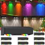 8 pack luces LED de colores para exteriores bajan a un excelente precio