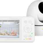 Cámara de vigilancia para bebés con monitor, control remoto, sensores de sonido y temperatura y canciones de cuna baja a su menor precio