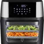 Horno freidora de aire digital Masterchef con capacidad de 12 litros de acero inoxidable baja a un gran precio