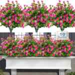 10 pack ramos de flores artificiales resistentes a la intemperie bajan a su menor precio