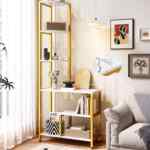 Mueble librero de esquina de 5 niveles baja a un gran precio