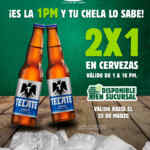 2x1 en cervezas en La Casa de Toño de 1 a 10 pm por pocos días