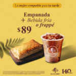 En El Globo llévate una empanada + bebida fría o frappé a sólo $89