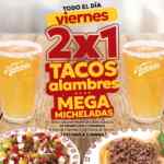 2x1 en tacos, alambres y mega micheladas en Potzollcalli los viernes