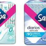 Combo Saba con 40 protectores diarios largos Sensiti-V + 90 protectores diarios Delicate bajan a un gran precio