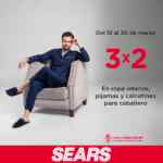 En Sears 3x2 en ropa interior, pijamas y calcetines para caballero hasta el 30 de marzo
