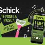 Promo Schick te Pone la Música con 1 mes de Spotify Premium GRATIS