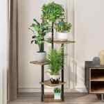 Estante multiusos para plantas de madera y metal baja a su menor precio