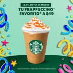 En Starbucks Frappuccinos a sólo $49 hoy y mañana