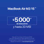 MacBook Air M3 15” con $5,000 de descuento y hasta 20 msi en iShop Mixup
