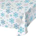 Mantel estampado con diseño de copos de nieve baja de precio