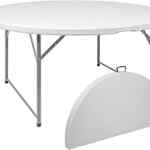 Mesa plegable redonda para exteriores de 1.52 m baja a su menor precio