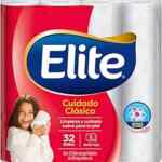 Papel higiénico Elite Cuidado Clásico con 32 rollos baja de precio
