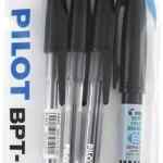 Juego de 4 plumas bolígrafos Pilot tinta negra punto fino bajan a un gran precio